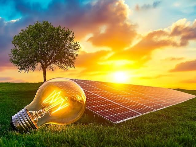 Rooftop solar panels supplying a home